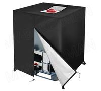 Couvercle anti-poussière universel pour la maison,conteneur IBC,couvercle à fermeture éclair verte,feuille anti-poussière étanche,bouclier UV,couvercle de réservoir d'eau de 100 - Type zipper black
