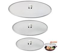 Couvercle Anti Projection, 3 Pièces Couverture de Poêle Anti Eclaboussures, Protection Multifonctionnelle Contre Les Eclaboussures, Pliable, pour Poêles et Poêles à Frire, Diamètre 25, 32, 33 cm