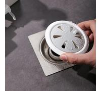 Couvercle anti-vidange de sol, filtre à cheveux pour salle de bain, bouchon de vidange de douche, filtre d'évier en caoutchouc souple, blanc