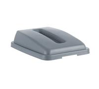 Couvercle avec ouverture pour poubelle étroite rectangulaire de 60 l, Gris clair, 660x470x(H)30mm