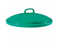 Couvercle avec poignée pour conteneur alimentaire rond HACCP 50 L - vert