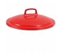 Couvercle avec poignée pour poubelle ronde tri sélectif 50 L - rouge