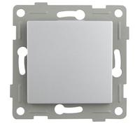 Couvercle aveugle encastrable en titane, robuste et durable, idéal pour les finitions esthétiques dans les installations électriques et de télécommunications.