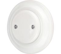 Couvercle aveugle encastré en porcelaine rétro I PR1 blanc