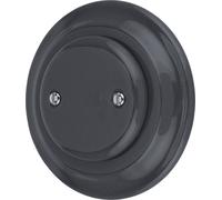 Couvercle aveugle encastré en porcelaine rétro I PR1 gris foncé