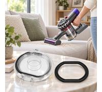 Couvercle Bac Aspirateur pour D-yson V7 Advanced SV37, Capot Transparent | Couvercle transparent avec joint d’étanchéité et fermeture à clip pour un bac bien fermé et un remplacement simple.
