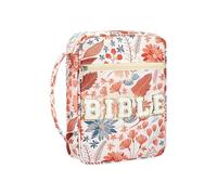 Couvercle Bible - Tote Bam Capppere, Astuce Bible Florale Cours | Porte Bible Avec Poches, Enveloppe Organisateur Pour L'étude De Lecture De L'Église, Cas De Voyage Esthétique P