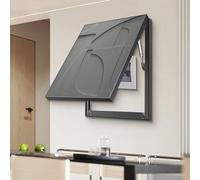 Couvercle Boîte À Fusibles Peinture Décorative Boîte De Distribution Créativité Mural Électrique, Cache Compteur Electrique avec Supports de Tige Hydrauliques(Dark Gray3,40*50cm/15.7*19.7in)