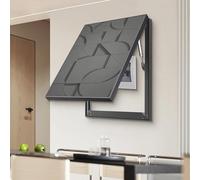 Couvercle Boîte À Fusibles Peinture Décorative Boîte De Distribution Créativité Mural Électrique, Cache Compteur Electrique avec Supports de Tige Hydrauliques(Dark Gray1,40*50cm/15.7*19.7in)