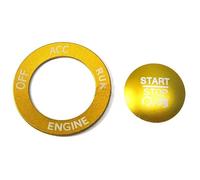 Couvercle Bouton D'allumage Et Démarrage Moteur Pour Dodge Pour Durango Pour Charger Pour Challenger Pour Chrysler Pour Grand Cherokee Pour Ram 1500 voiture accessoires interieur(Yellow 2PCS)