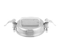 Couvercle Broyeur à Grains en Acier Inoxydable 1000g, Verrouillage | Diamètre 15cm, Mécanisme à Vis Précis, Argenté, pour Usage Domestique et Professionnel, Entretien Simple