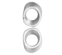 Couvercle Calandre Compatible Avec Mitsubishi Pour Outlander 2013 2014 2015 2 Pièces Gauche Droite Cache De Feu Antibrouillard Avant Cadre Enjoliveur Référence 6400D571(Silver)