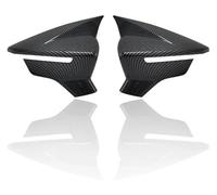 Couvercle Capuchon Retroviseurs Pour Seat Pour Leon Pour Lion 5F III Pour Ibiza 6F V KJ1 Coque Latérale Porte Arrière Fibre Carbone Noire(Carbon Fiber)