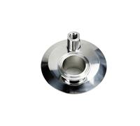 Couvercle/capuchon sanitaire plat à trois pinces OD119, 4 "(102mm), avec pince à virole de 1.5" et FNPT de 1/4 "pour extracteur, en acier inoxydable 304