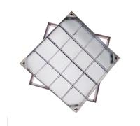 Couvercle carré amovible en acier inoxydable et cadre de drainage invisible pour eaux usées et fosses septiques Accès extérieur plat pour terrasses et cours