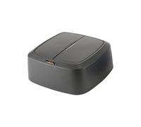 Couvercle carré basculant pour collecteur Iris - Diamètre 39 cm, hauteur 15 cm coloris Noir
