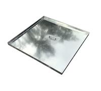 Couvercle carré en acier inoxydable avec poignée facile à ouvrir et à fermer, idéal pour les terrasses, les puits de toit et les sous-sols (60 cm) - Solution d'accès durable et sécurisée