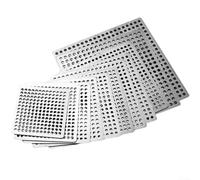 Couvercle carré en acier inoxydable pour bonde de douche, filtre de sol de salle de bain, avec design antidérapant, pour baignoire, évier de cuisine (11,5 cm)