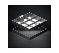 Couvercle carré pour fosse septique avec base 50 x 50 cm pour patios, jardins, écoles et cours. Design durable et résistant aux intempéries