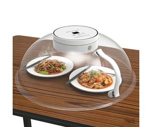 Couvercle chauffant électrique transparent avec température réglable, décongélation rapide, design crochet pour garder les aliments au chaud dans la cuisine