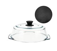 Couvercle chauffant transparent réutilisable avec poignée en silicone pour | Couvercle anti-éclaboussures en verre pour four, bols, assiettes, chauffage, cuisson à la vapeur, légumes, aliments