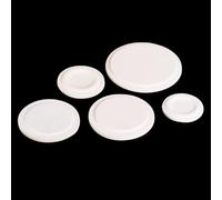 Couvercle circulaire en alumine à 99% - Protection anti-poussière résistante aux hautes températures for analyses et fusions en laboratoire((07) D25xH3.5mm)