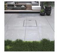 Couvercle circulaire en résine encastré et cadre portable invisible pour fosse septique de jardin extérieur 80 x 80 cm - et élégant