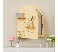 Couvercle compteur tableau bois couvre, Cache Boîte de Fusibles, Habillage Ouvrant à Droite, Idéal pour Salon, Chambre à Coucher et Salle à Manger(Wood,50 * 85cm/19.7 * 33.5in)