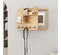 Couvercle compteur tableau bois couvre, Cache Tableau Electrique avec Crochets, Facile à Ouvrir Et à Fermer,Installation Facile,Adapté Au Salon(Wood2,60 * 40cm/23.6 * 15.7in)