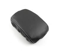 Couvercle Console Centrale Intérieure Voiture En Cuir Microfibre Garniture Protection Pour Accoudoir Pour VW Pour Golf 8 MK8 2020 2021(Black white line)