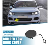 Couvercle crochet remorquage pour pare-chocs avant droit c?tšŠ passager 7P6807185 pour VW Touareg 2011-2014 Couvercle couvercle ?illet crochet remorquage Capuchon remorque Noir