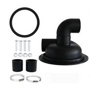 Couvercle cyclone for aspirateurs Séparateur de poussière cyclone Élimination de la poussière(Black-with elbow)