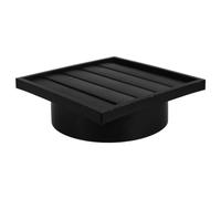 Couvercle D’aération Carré à Persiennes pour Façade, Noir, ABS | Volets Réglables, Grille Haute Densité les Lames, pour Salles de Bains et Conduits