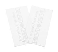 Couvercle D’alarme Incendie Bris de Glace 2 Pièces, Verre Clair | Activation Rapide, Résistant aux Intempéries, Marquages Nets, pour Écoles, Gestionnaire D’installations, Systèmes