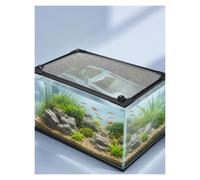 Couvercle d’Aquarium Magnétique avec Poignée, Filet Couverture à Découper | Grille en nylon souple;Poignée de levage pratique;Installation magnétique;Convient aux aquariums int(60x40 cm)