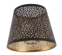 Couvercle d'Abat-jour en Métal, Grande Dissipation Thermique, Abat-jour évidé avec Motif doré Intérieur pour Lampes de Chevet