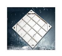 Couvercle d'accès caché en acier inoxydable 304, couvercle d'inspection décoratif coulé de qualité commerciale, étanche pour tuyaux de drainage, résistant aux intempéries (5 cm, 80 x 80 cm)