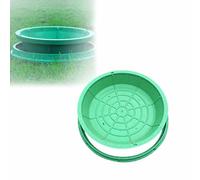 Couvercle d'accès caché et cadre rond en résine de 40 cm pour pelouse renforcée - Solution durable de drainage de l'eau - Accessoire utilitaire d'extérieur