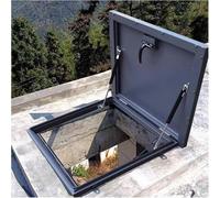 Couvercle d'accès de toit avec joint d'étanchéité, couvercle de trappe en métal galvanisé avec poignée de verrouillage rotative à 90 ° pour une entrée sécurisée du bâtiment