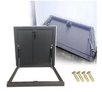 Couvercle d'accès de toit en métal galvanisé robuste avec joint d'étanchéité, trappe de grenier de 86,4 x 86,4 cm, poignée de verrouillage à 90 degrés pour un accès facile au toit