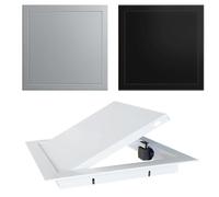 Couvercle d'accès en métal encastré, grande trappe d'inspection en métal de 15 cm à 60 cm, couvercle de service d'inspection de conduits électriques(White,50x50cm)