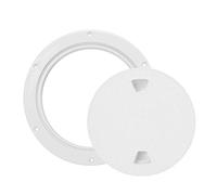 Couvercle d'accès pour inspection de pont de bateau en ABS, couvercle rond antidérapant pour porte de pont, plaque d'inspection anti-corrosion avec vis extérieures et (6 pouces (ID 153 mm,