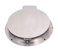 Couvercle d'accès rond en acier inoxydable avec verrou pour vidange extérieure pour plus de sécurité et de durabilité (50 cm) - Idéal pour l'aménagement paysager et les solutions de drainage