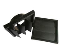 Couvercle d'aération à persiennes en ABS noir de 10,2 cm pour sèche-linge et climatisation, résistant aux intempéries avec protection anti-moustiques et anti-oiseaux, bouclier de flux d'air