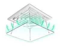 Couvercle d'aération carré pour climatisation, déflecteur d'aération pour évents AC de plafond de bureau commercial, 30/45/60 cm transparent