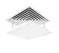 Couvercle d'aération carré réglable en hauteur pour climatisation empêchant l'air froid de souffler droit, déflecteur d'aération pour les évents AC de plafond de bureau