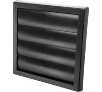 Couvercle d'aération en ABS blanc avec persiennes réglables, grille d'échappement ronde de 100 mm pour hotte de cuisine et salle de bain, prévention des courants d'air (10,2 cm, noir)