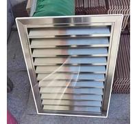Couvercle d'aération en acier inoxydable de 50,8 x 35,6 cm, capuchon d'échappement à persiennes, grille murale résistante aux intempéries pour espace sanitaire, convient aux conduits de 20,3 à 61 cm