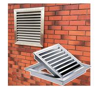 Couvercle d'aération en acier inoxydable, grille encastrée à persiennes avec interrupteur à bouton-poussoir, idéal pour montage mural dans les panneaux d'accès commerciaux, maisons, abris de jardin ou