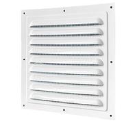 Couvercle d'aération en métal alliage d'aluminium - Persienne de soffite carrée grille Écran intégré Évents CVC for salle bain, bureau à domicile(Silver,0.8x0.8in/100x100mm)